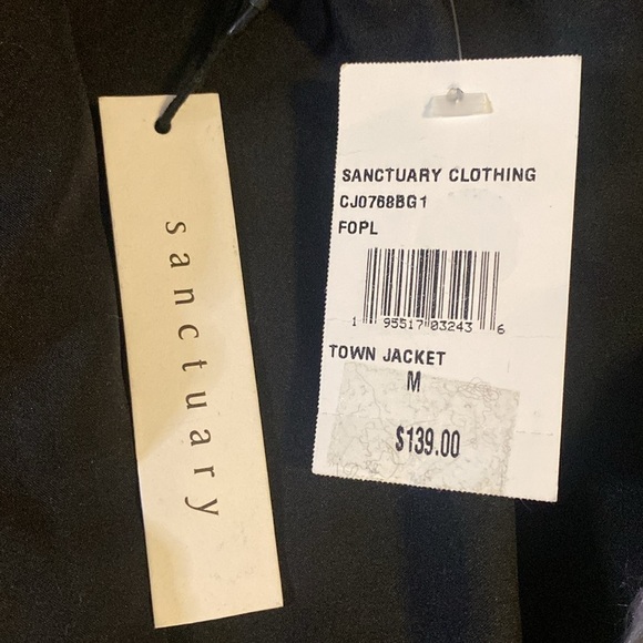 NWT Sanctuary Jacket Medium Town Flannel Shacket Plaid Pink Brown Oversized - Picture 5 of 16